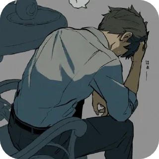 😫 emoji Natsuki Subaru Telegram sticker 9 of 26