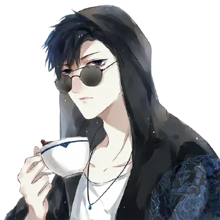 😎 emoji @anime_stickerr Аниме Куны Telegram sticker 20 of 25