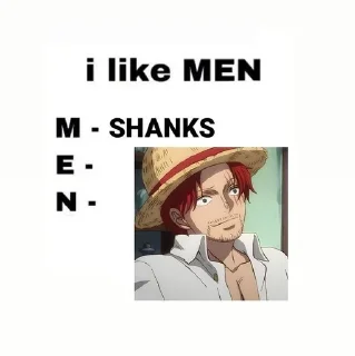 🖤 emoji I like men from One piece! Telegram sticker 23 of 31