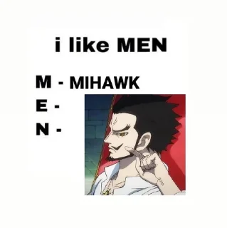 🖤 emoji I like men from One piece! Telegram sticker 14 of 31