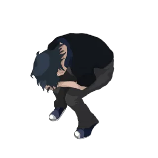 😞 emoji синий Telegram sticker 7 of 13