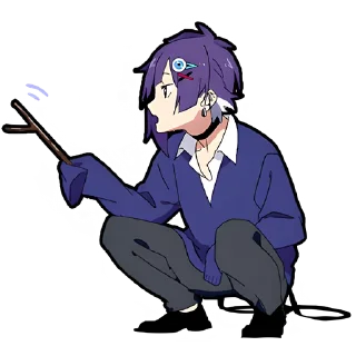 😐 emoji Ленивая тян 2 @Nyasticks Telegram sticker 9 of 41