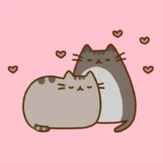 Sticker from Pusheen and Tommy love :: @smenasinka