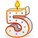 5️⃣ emoji Birthday Collection @xkysluv Telegram sticker 6 of 60