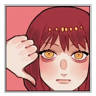 👎 emoji Макима • [@LIQUORRRRRR] Telegram sticker 17 of 50