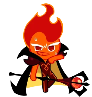 😅 emoji Fire Spirit Cookie @artsfromwhite1 Telegram sticker 7 of 69