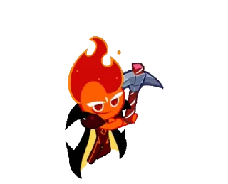 ⛏ emoji Fire Spirit Cookie @artsfromwhite1 Telegram sticker 16 of 69