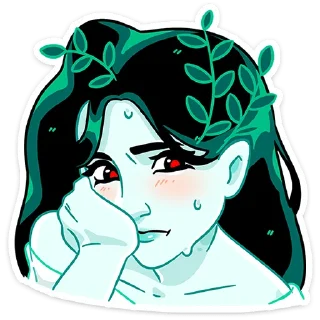 😳 emoji Русалка Леся @Nyasticks Telegram sticker 16 of 49