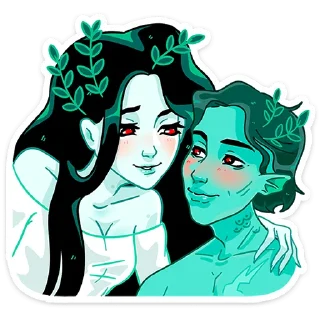 👩‍❤️‍👨 emoji Русалка Леся • @TgSticker Telegram sticker 15 of 49
