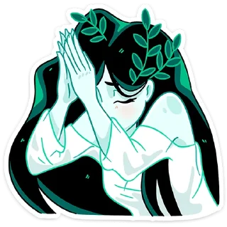 🙏 emoji Русалка Леся • @TgSticker Telegram sticker 14 of 49