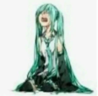 😷 emoji Hatsune Miku！！ Telegram sticker 18 of 38