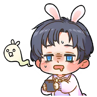 ☹ emoji Кролик-кун @nyasticks Telegram sticker 23 of 33