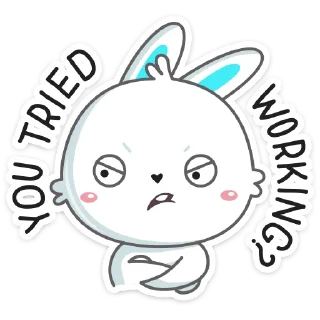 😠 emoji Кролик Олег :: @stickroom Telegram sticker 13 of 77