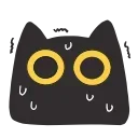 😰 emoji Черный кот @TgEmodziBot Telegram sticker 13 of 40