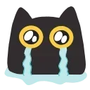 😭 emoji Черный кот @TgEmodziBot Telegram sticker 19 of 40