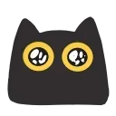 🥺 emoji Черный кот @TgEmodziBot Telegram sticker 11 of 40