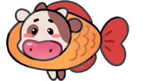 🐟 emoji 💜cows-44 @moolokobot Telegram sticker 10 of 120