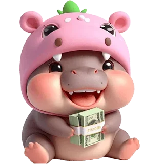 🤑 emoji Бегемотики: @Pea4_stickerbot Telegram sticker 11 of 32