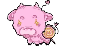 🍬 emoji 💜cows-27 @moolokobot Telegram sticker 9 of 90