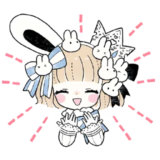 😂 emoji Принцесса и кролик @Nyasticks Telegram sticker 17 of 41
