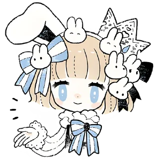 ☺️ emoji Принцесса и кролик @Nyasticks Telegram sticker 6 of 41