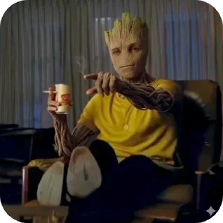 💪 emoji БОЛЬШЕ ⇨ @CLOOBHUB ГРУТ MARVEL GROOT МАРВЕЛ ТГ TG Telegram sticker 5 of 45