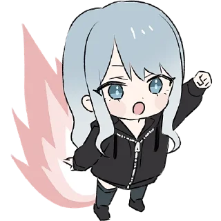 🔥 emoji Голубо-серая тян @Nyasticks Telegram sticker 12 of 26