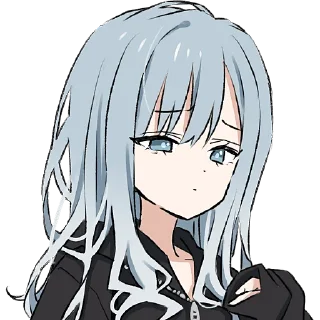 😕 emoji Голубо-серая тян @Nyasticks Telegram sticker 9 of 26