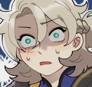 😳 emoji HornyAlbedo.exe stopped working Telegram sticker 9 of 89
