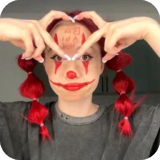 🫥 emoji ланочка клоунесса Telegram sticker 10 of 13