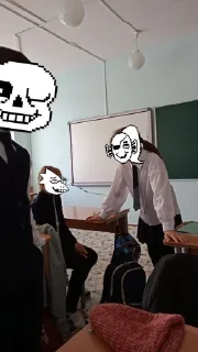 😉 emoji UnderTale school Telegram sticker 5 of 38