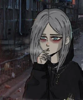 🌟 emoji Lost emo kids 🖤 Telegram sticker 18 of 95