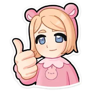 👍 emoji Нана (@TgSticker) Telegram sticker 18 of 48