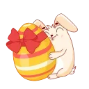 😒 emoji Rabbit Eggs @stickersb2b Telegram sticker 17 of 28