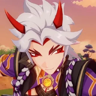 😎 emoji Я кинню Аратаки Итто :: @Murrr0r Telegram sticker 20 of 55