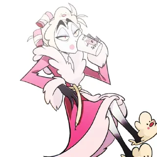 🤚 emoji БОЛЬШЕ ⇨ @CLOOBHUB ЛЮЦИФЕР ОТЕЛЬ ХАЗБИН LUCIFER ТГ Telegram sticker 10 of 107