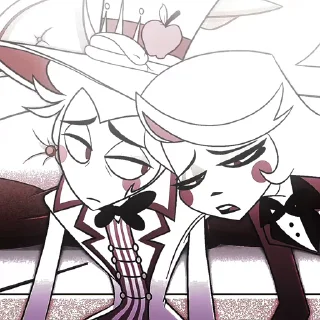 🧑‍🦱 emoji БОЛЬШЕ ⇨ @CLOOBHUB ЛЮЦИФЕР ОТЕЛЬ ХАЗБИН LUCIFER ТГ Telegram sticker 17 of 107