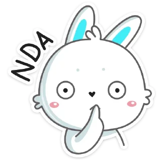 🤫 emoji Кролик Олег :: @stickroom Telegram sticker 17 of 77