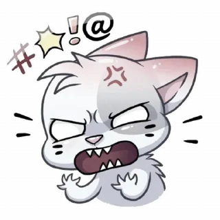 🤬 emoji kittens🤍 Telegram sticker 17 of 19