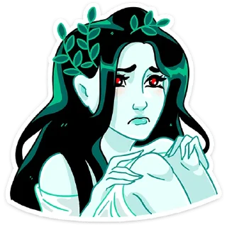 😔 emoji Русалка Леся :: @stickroom Telegram sticker 20 of 48