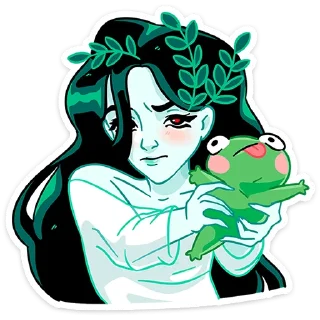 🐸 emoji Русалка Леся • @TgSticker Telegram sticker 2 of 49