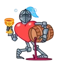 🍷 emoji Date Knight Telegram sticker 18 of 22