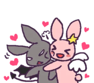 ☁️ emoji ໒  ангел и демон ┄ @bryrin ₊   ˚ Telegram sticker 17 of 37