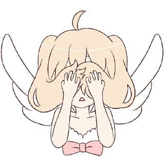 🫣 emoji Девушка Ангел @Nyasticks Telegram sticker 9 of 41