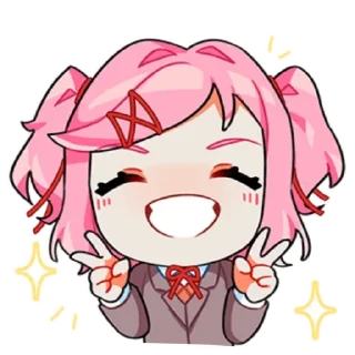 😀 emoji Natsuki Stickers Telegram sticker 10 of 13