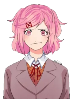 😕 emoji Natsuki Telegram sticker 8 of 10