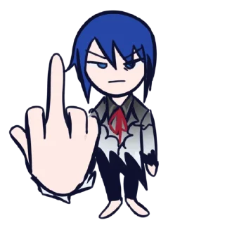 🍧 emoji синий ушлепок Telegram sticker 15 of 17
