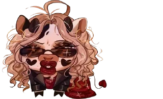 💋 emoji 💜cows-41 @moolokobot Telegram sticker 13 of 120