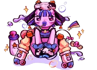 👄 emoji 💜cows-42 @moolokobot Telegram sticker 22 of 120