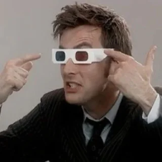 🤓 emoji 10th Doctor being chaotic Telegram sticker 19 of 44